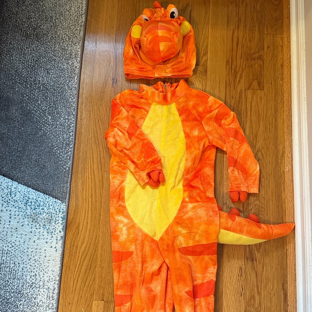 Orange Dinosaur Kids Costume - Picture 6 of 13